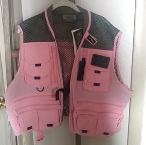 Pink fishing vest